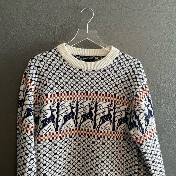 Christopher Rand Acrylic Vintage Deer Sweater Size XL - Picture 3 of 3